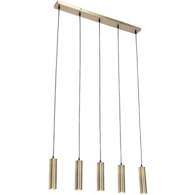 Qazqa Lámpara colgante moderna bronce 5 luces - Jeana Qazqa Lámpara colgante moderna bronce 5 luces - Jeana