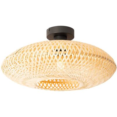 Qazqa - Lampe de plafond en bambou naturel Ostrava - Publicité Qazqa - Lampe de plafond en bambou naturel Ostrava - Publicité