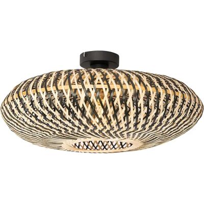 Lámpara de Techo Oriental de Bambú - 50cm - E27 - Negro Lámpara de Techo Oriental de Bambú - 50cm - E27 - Negro