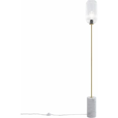 QAZQA Lámpara de pie Art Déco - Vidrio, Latón, Mármol - Máx 40W QAZQA Lámpara de pie Art Déco - Vidrio, Latón, Mármol - Máx 40W