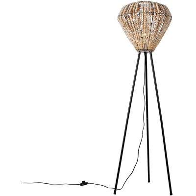 Qazqa Lámpara de pie oriental beige con cuentas - Moti - Lámpara de pie Qazqa Lámpara de pie oriental beige con cuentas - Moti - Lámpara de pie
