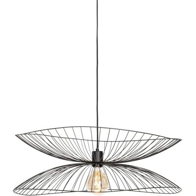 Lámpara colgante negra Qazqa 66cm - Pua acero LED Max 40W Lámpara colgante negra Qazqa 66cm - Pua acero LED Max 40W