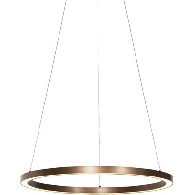 Lámpara de suspensión en bronce Qazqa - LED ajustable 60cm Lámpara de suspensión en bronce Qazqa - LED ajustable 60cm