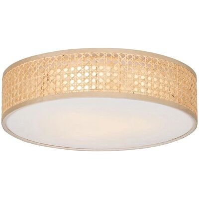 Lámpara de Techo Oriental de Ratán Natural - 3 Luces - 40cm - IP20 Lámpara de Techo Oriental de Ratán Natural - 3 Luces - 40cm - IP20
