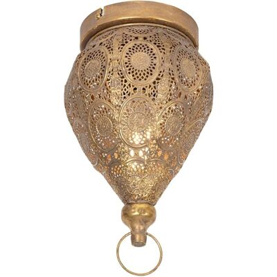 Qazqa Oro Lámpara de Techo Mowgli - 19cm, E27, Regulable Qazqa Oro Lámpara de Techo Mowgli - 19cm, E27, Regulable