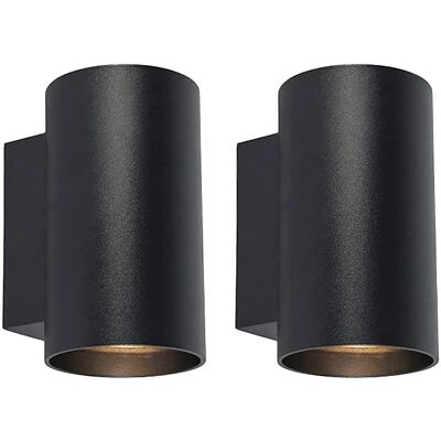 Qazqa Modernes Rund-Wandleuchtenset - Für LED, Max 50W Qazqa Modernes Rund-Wandleuchtenset - Für LED, Max 50W