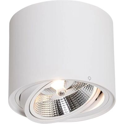 QAZQA Foco de Techo Blanco Giratorio e Inclinable - 15W Max - IP20 QAZQA Foco de Techo Blanco Giratorio e Inclinable - 15W Max - IP20