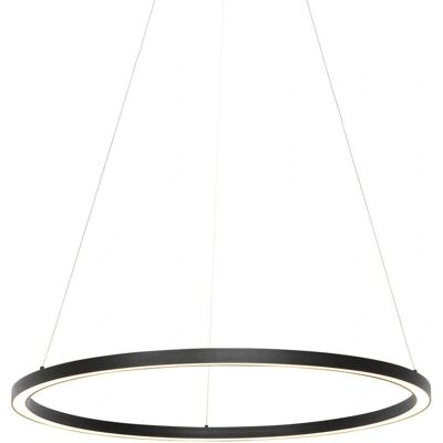 Lámpara colgante inteligente negra QAZQA 80cm LED RGBW Lámpara colgante inteligente negra QAZQA 80cm LED RGBW