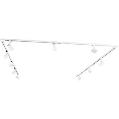 QAZQA Sistema de riel inteligente - 10 focos, Blanco, GU10 - Iluminación QAZQA Sistema de riel inteligente - 10 focos, Blanco, GU10 - Iluminación