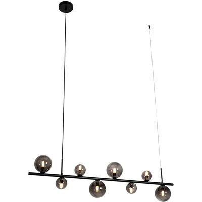 QAZQA Monaco Lámpara de techo de acero - 8 luces ajustables para interiores QAZQA Monaco Lámpara de techo de acero - 8 luces ajustables para interiores