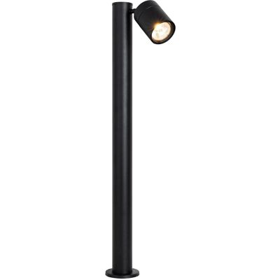 Lámpara de pie exterior negra Qazqa ajustable - 80 cm - IP44 Lámpara de pie exterior negra Qazqa ajustable - 80 cm - IP44
