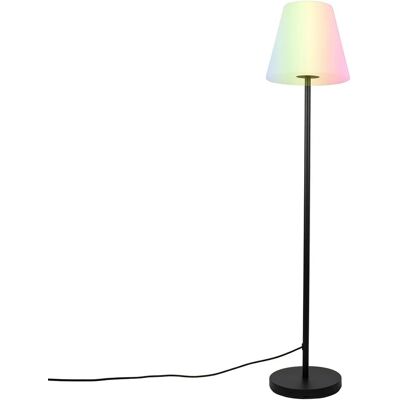 Qazqa Lámpara de pie inteligente negra y blanca 150cm IP65 - Diseño interior Qazqa Lámpara de pie inteligente negra y blanca 150cm IP65 - Diseño interior