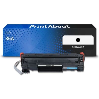 PrintAbout Toner Noir HP 36A - Cartouche d'Imprimante - Publicité PrintAbout Toner Noir HP 36A - Cartouche d'Imprimante - Publicité