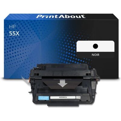 PrintAbout toner haute capacité HP 55X - Compatible HP LaserJet - Publicité PrintAbout toner haute capacité HP 55X - Compatible HP LaserJet - Publicité
