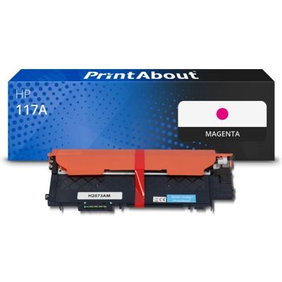 Toner Magenta PrintAbout HP 117A - Compatible avec HP 117A - Publicité Toner Magenta PrintAbout HP 117A - Compatible avec HP 117A - Publicité