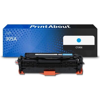 Toner Cyan PrintAbout - HP 305A - Publicité Toner Cyan PrintAbout - HP 305A - Publicité