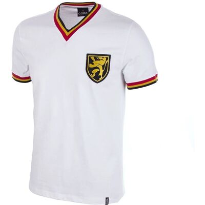 Copa Classics Belgien 1970er Jahre Weiß Retro Fußballtrikot - Fußballtrikot Copa Classics Belgien 1970er Jahre Weiß Retro Fußballtrikot - Fußballtrikot