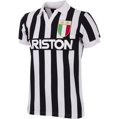Maillot de football rétro Juventus FC 1984 - 85 - Maillot de football - Publicité Maillot de football rétro Juventus FC 1984 - 85 - Maillot de football - Publicité