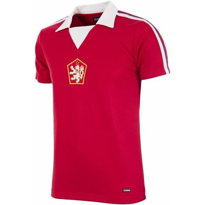 Férfi futball mez Csehszlovákia - Vörös - Póló Férfi futball mez Csehszlovákia - Vörös - Póló