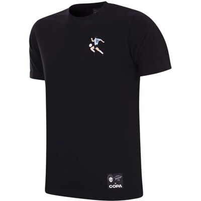 Copa Football Maradona Argentine Broderie Noir - T-Shirt - Publicité Copa Football Maradona Argentine Broderie Noir - T-Shirt - Publicité