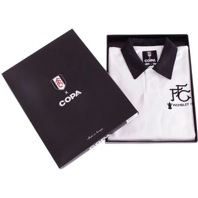 Copa Classics Fulham FC 1975 Retro-Fußballshirt - Team Fulham FC 1975 Weiß Groß Erwachsene Copa Classics Fulham FC 1975 Retro-Fußballshirt - Team Fulham FC 1975 Weiß Groß Erwachsene