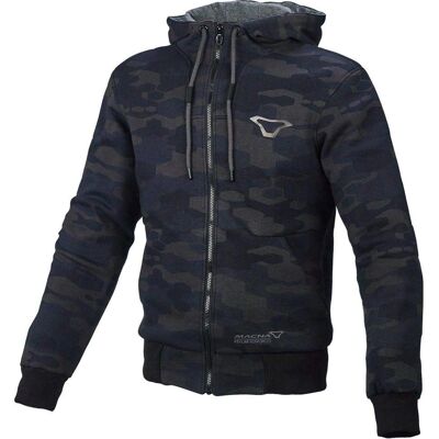 Macna Nuclone Felpa con Cappuccio e Zip Moto - Nero, Multicolore, M Macna Nuclone Felpa con Cappuccio e Zip Moto - Nero, Multicolore, M