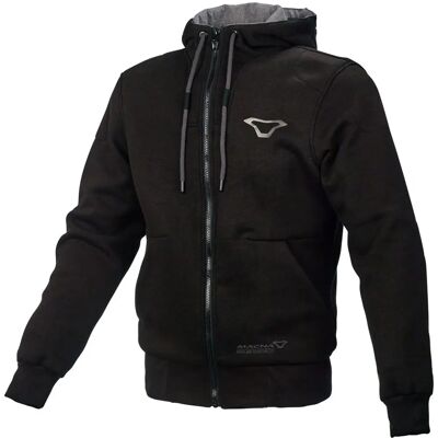 Sweat à Capuche Noir Macna Nuclone pour Moto - Vêtement de Protection - Publicité Sweat à Capuche Noir Macna Nuclone pour Moto - Vêtement de Protection - Publicité