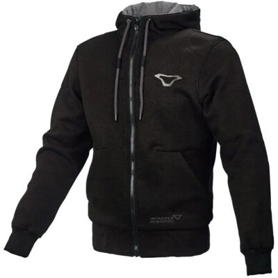 Felpa con Cappuccio Moto Macna Nuclone - Protezione in Aramide, Livello 1, Nero Felpa con Cappuccio Moto Macna Nuclone - Protezione in Aramide, Livello 1, Nero
