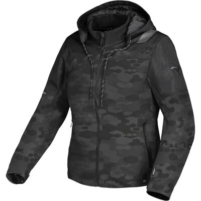 Chaqueta de textil impermeable para moto Macna Racoon Camo - Negro Multicolor XS Chaqueta de textil impermeable para moto Macna Racoon Camo - Negro Multicolor XS