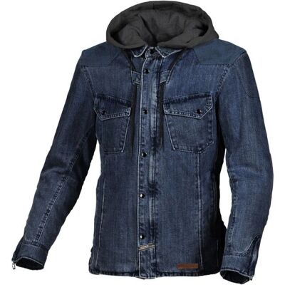 Giacca tessile da moto Macna Inland - Blu - Protettiva, Ventilata, Cappuccio removibile Giacca tessile da moto Macna Inland - Blu - Protettiva, Ventilata, Cappuccio removibile