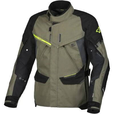 Macna Mundial wasserdichte Motorrads-Textiljacke - Schwarz Grün L Macna Mundial wasserdichte Motorrads-Textiljacke - Schwarz Grün L