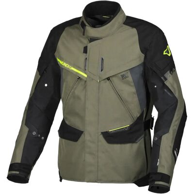 Macna Mundial Wasserdichte Motorrad-Textiljacke - Schwarz Grün 2XL Macna Mundial Wasserdichte Motorrad-Textiljacke - Schwarz Grün 2XL