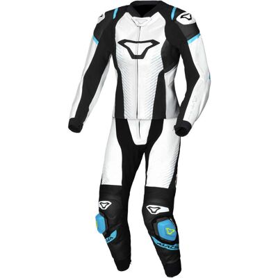 Traje de Cuero para Damas Macna Tronniq Perforado - Negro, Blanco, Azul Traje de Cuero para Damas Macna Tronniq Perforado - Negro, Blanco, Azul