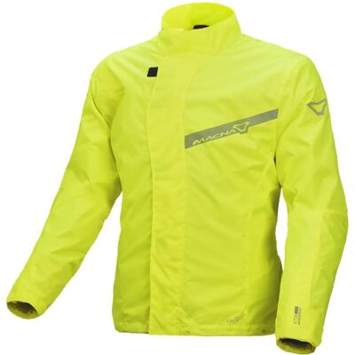 Veste de moto imperméable pour femmes Macna - Jaune - Spray - Publicité Veste de moto imperméable pour femmes Macna - Jaune - Spray - Publicité