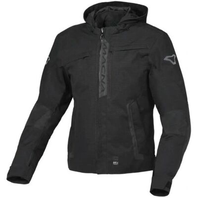 Veste Moto Imperméable Noire Macna Riggor - Publicité Veste Moto Imperméable Noire Macna Riggor - Publicité