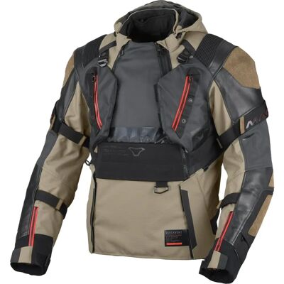 Giacca Moto Macna Tryton Taupe Nero - Touring, Impermeabile, Protezioni CE Giacca Moto Macna Tryton Taupe Nero - Touring, Impermeabile, Protezioni CE
