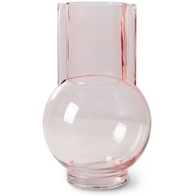 HKliving Sundae Vase - Rose Unisex - 23cm Glas HKliving Sundae Vase - Rose Unisex - 23cm Glas