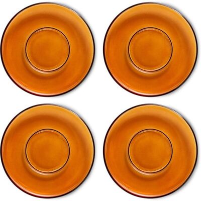 Sottobicchieri Amber brown anni '70 - Set da 4 HKliving Sottobicchieri Amber brown anni '70 - Set da 4 HKliving