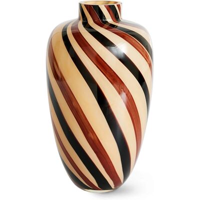 HKliving Affogato vase - Subtil virvelmønster - 22x22x38,5cm HKliving Affogato vase - Subtil virvelmønster - 22x22x38,5cm