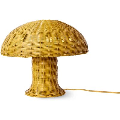 Lampada da tavolo in rattan HKliving - Giallo - Lampada da tavolo Lampada da tavolo in rattan HKliving - Giallo - Lampada da tavolo