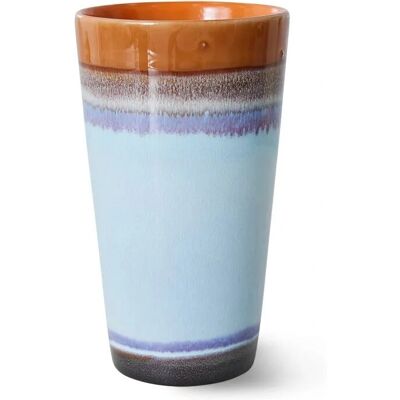 HKliving - Tasse en céramique bleu ciel - 70's Latte Macchiato - Publicité HKliving - Tasse en céramique bleu ciel - 70's Latte Macchiato - Publicité