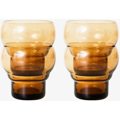 HKliving Bicchieri anni '70 - Set di 4 Bulb - Giallo HKliving Bicchieri anni '70 - Set di 4 Bulb - Giallo