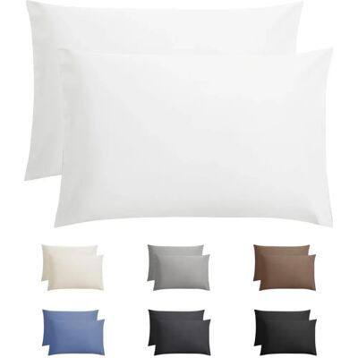 Royal Textile Katoenen Kussenhoezen Set - 60x70cm - Wit Royal Textile Katoenen Kussenhoezen Set - 60x70cm - Wit