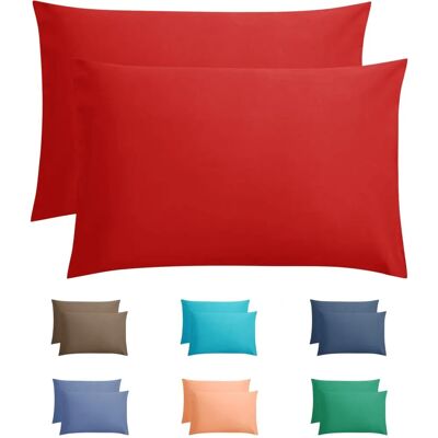Royal Textile Bawełniana poszewka na poduszkę - Czerwona - 60x70 cm Royal Textile Bawełniana poszewka na poduszkę - Czerwona - 60x70 cm