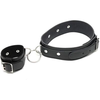 Rimba Menottes pour mains et cuisses - Cuir BDSM Rimba Menottes pour mains et cuisses - Cuir BDSM