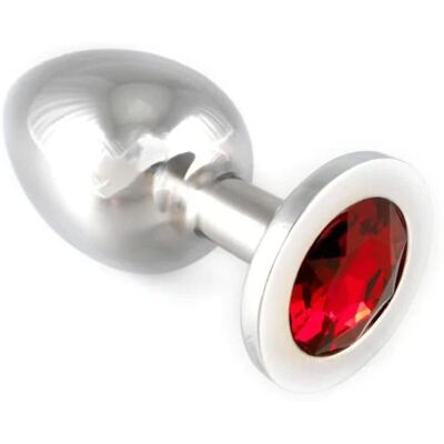 Rosebuds Tappo Anale in Acciaio Inox Rosso con Cristallo - Anal Plug Rosebuds Tappo Anale in Acciaio Inox Rosso con Cristallo - Anal Plug