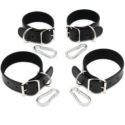 Manchettes en Cuir Rimba - 2,5cm de Large - Jeu de Bondage Manchettes en Cuir Rimba - 2,5cm de Large - Jeu de Bondage