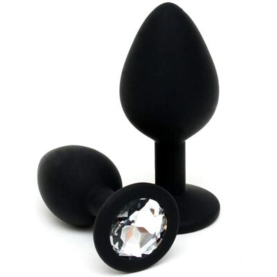 LATEX PLAY Set di Due Plug Anali in Silicone - Giochi Sessuali LATEX PLAY Set di Due Plug Anali in Silicone - Giochi Sessuali