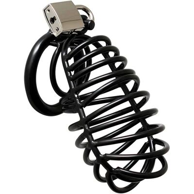 Rimba Jaula de Castidad - Juego de Bondage con Candado y Anillos Rimba Jaula de Castidad - Juego de Bondage con Candado y Anillos