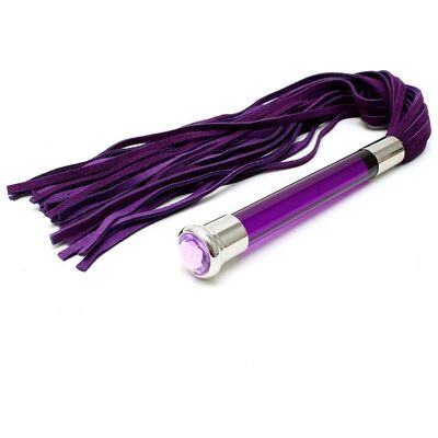 Látigo de Lujo en Piel Sintética Violeta - Accesorio BDSM Látigo de Lujo en Piel Sintética Violeta - Accesorio BDSM